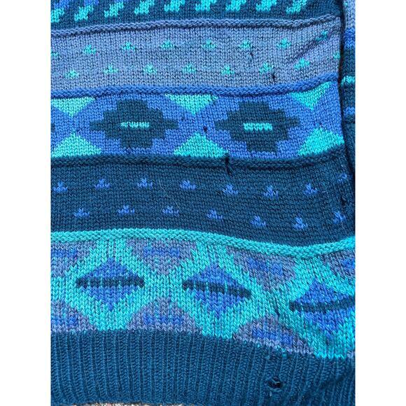 Nomadic traders sheep wool sweater made in Peru Medium retro boho cottage - Picture 3 of 5